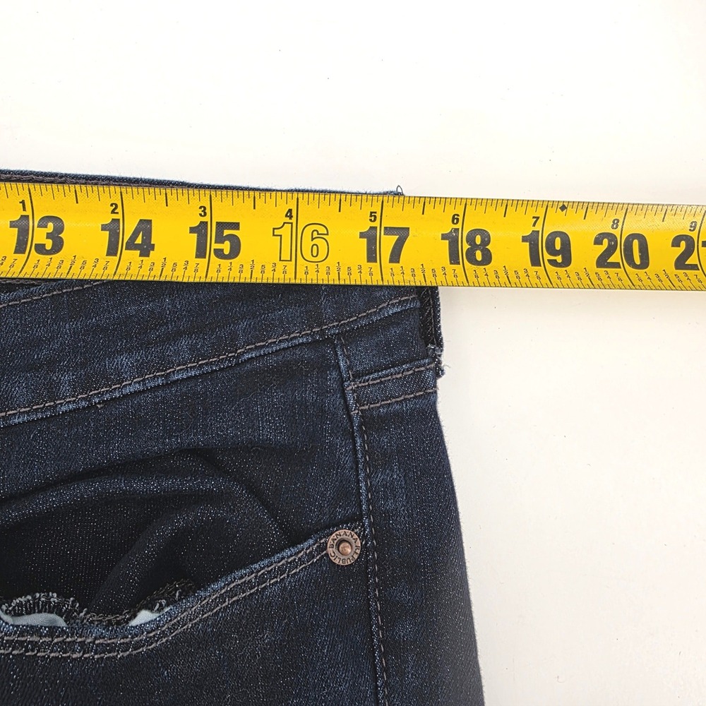 Banana Republic Slim Bootcut Jeans Dark Wash Denim Womens 32/14R Regular - Picture 7 of 7